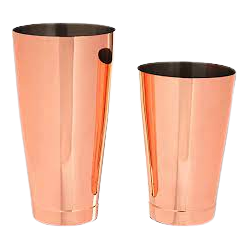 SHAKER/TIN SET COPPER PLATED