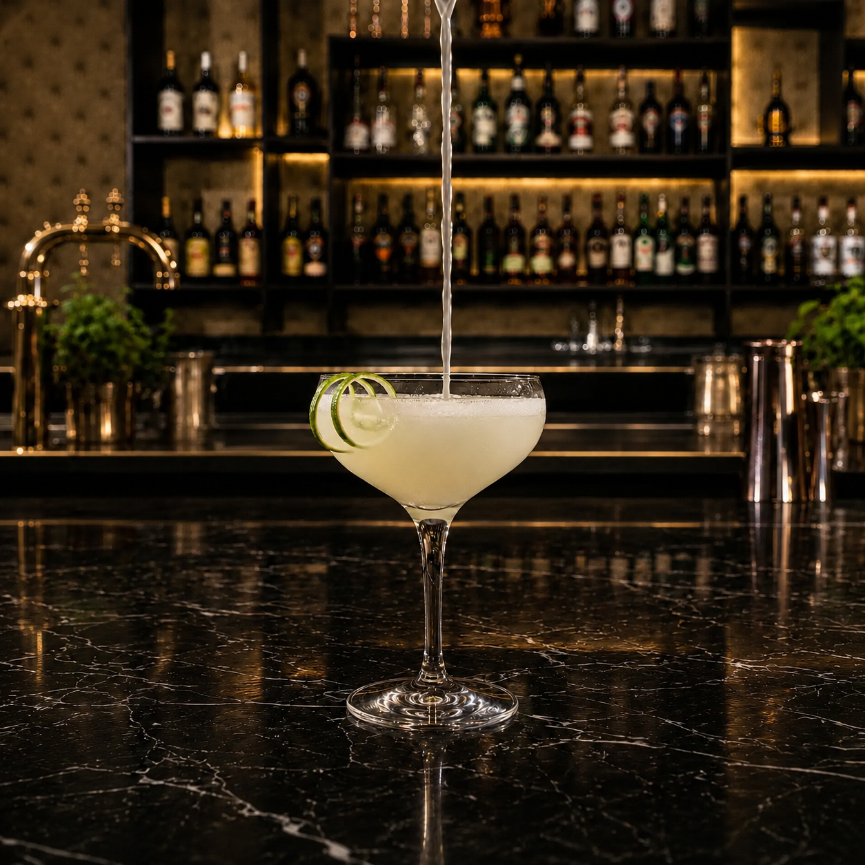 Geste de service cocktail pour l’atelier Découverte.