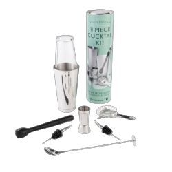 Kit Cocktail 8 Pièces - Set Boston Shaker complet avec pilon et doseur - La Maison du Barman