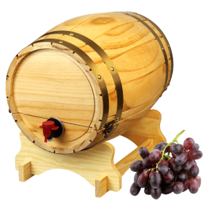Wooden Wine Barrel Dispenser Natural Pine 10ltr