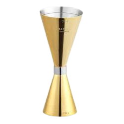 SLIM STYLE JIGGER GOLD PLATED 2/1 oz