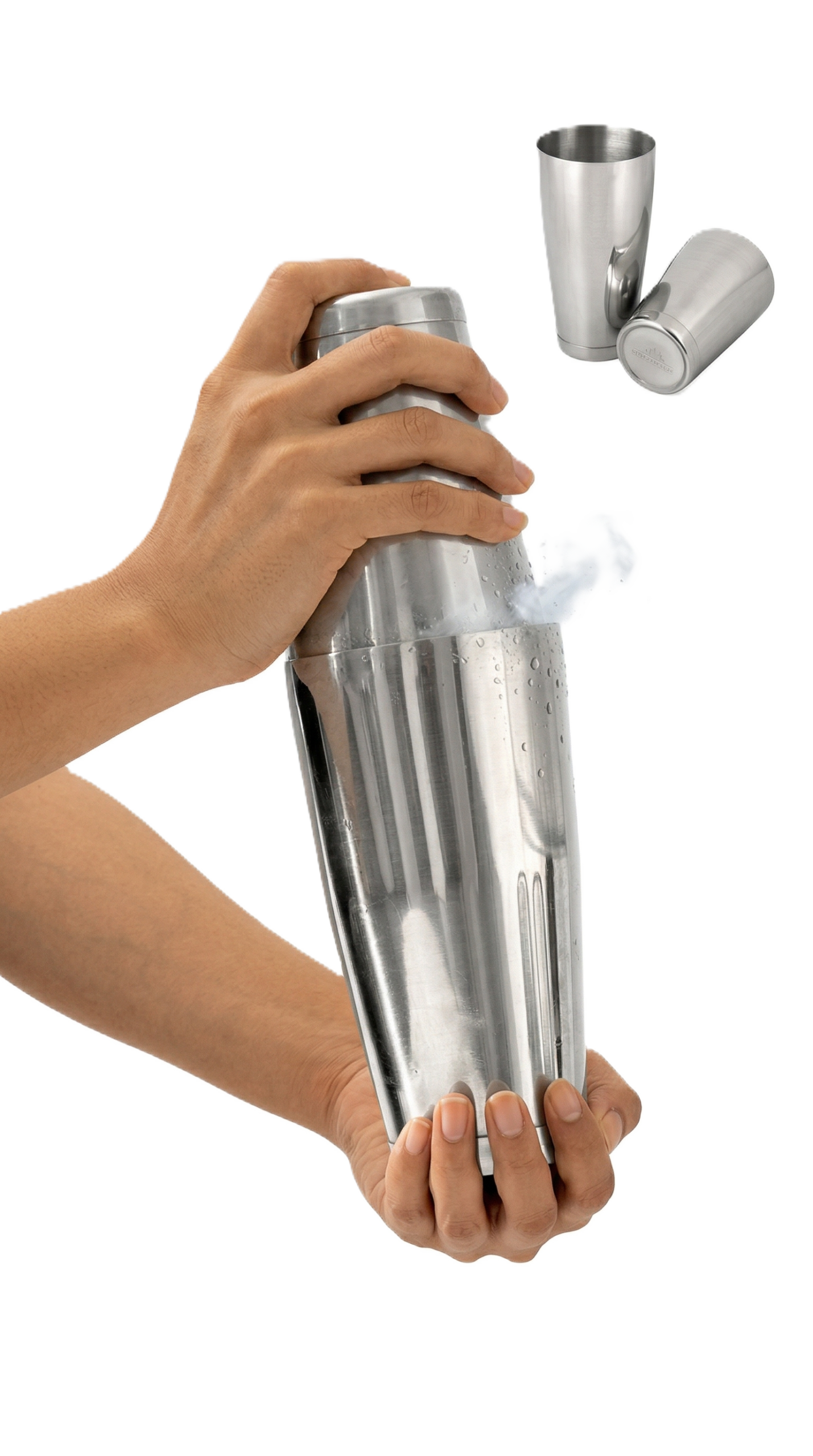 Shaker Classic Boston Silver - Shaker boston professionnel en acier inoxydable argenté - La Maison du Barman