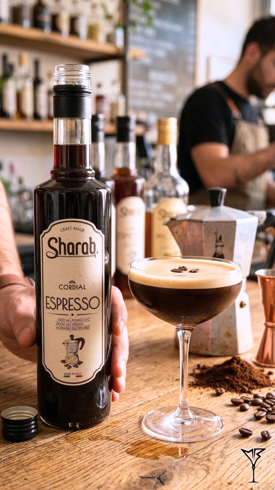 Cordial Sharab Espresso 500ml - Bouteille de sirop artisanal au café - La Maison du Barman