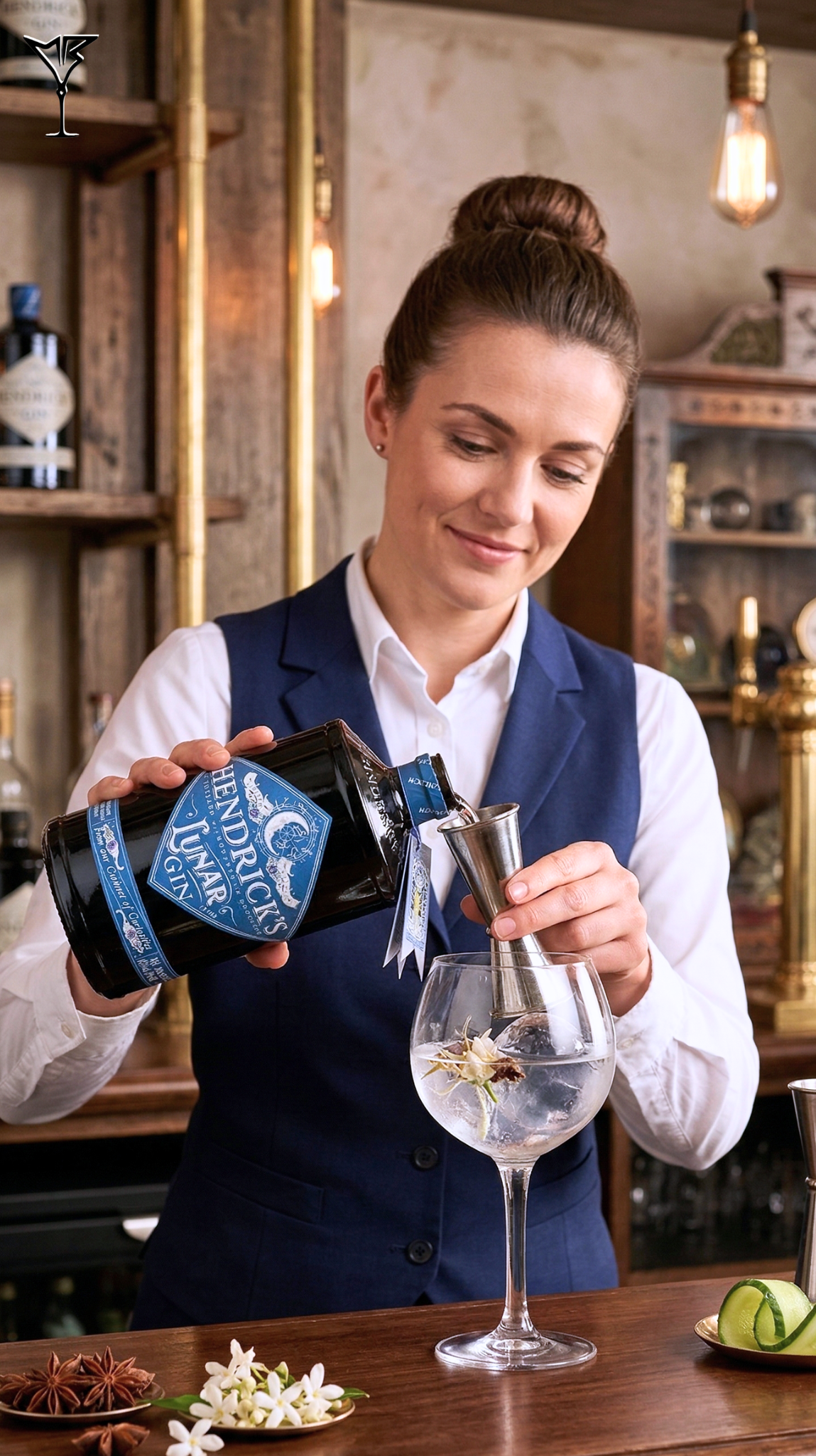 Gin Hendrick's Lunar 43.4% 70cl - Bouteille de gin premium aux fleurs nocturnes - La Maison du Barman