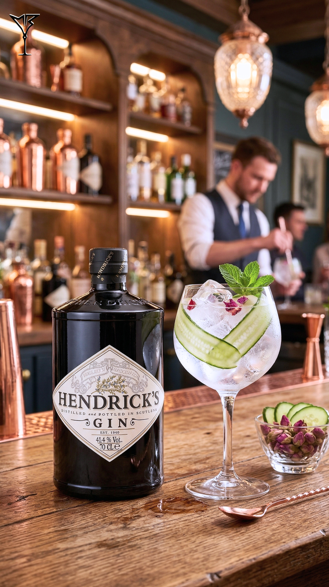 Gin Hendrick's 41.4% 70cl - Bouteille de gin premium au concombre et à la rose - La Maison du Barman