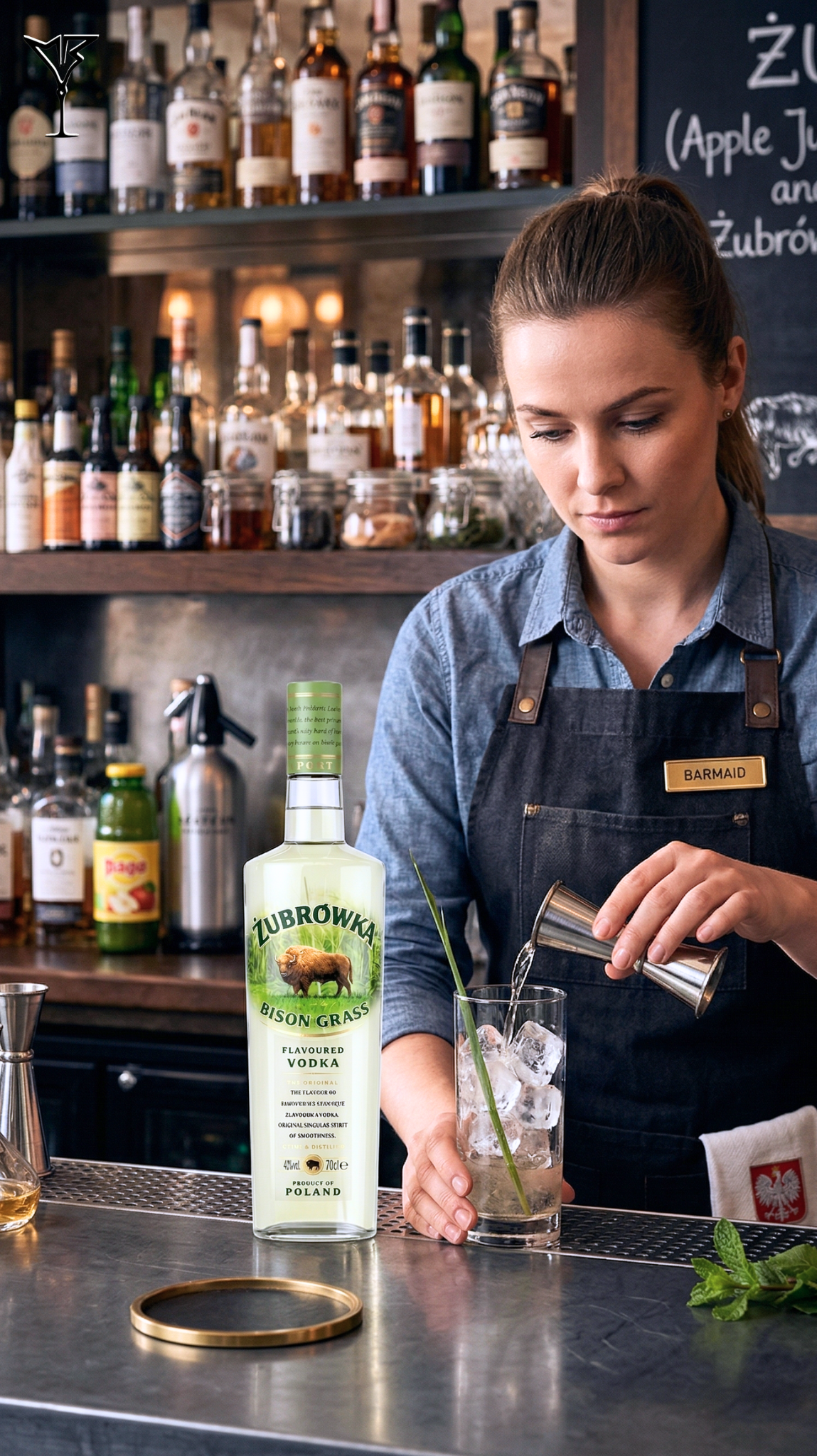 Vodka Zubrowka Biala Grass 40% 70cl - Bouteille de vodka polonaise pure - La Maison du Barman