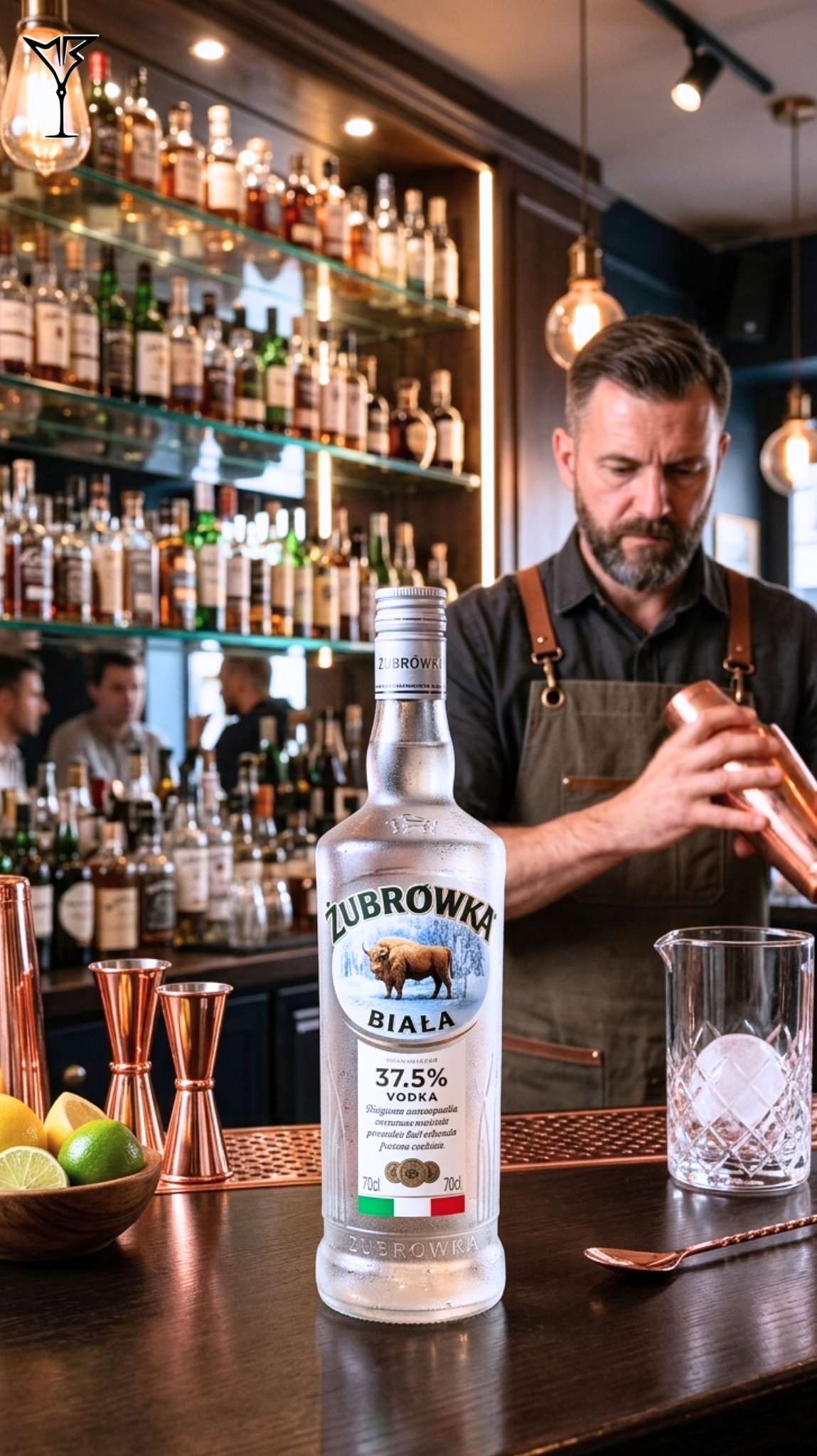 Vodka Zubrowka Biala 37.5% 70cl - Bouteille de vodka polonaise pure - La Maison du Barman