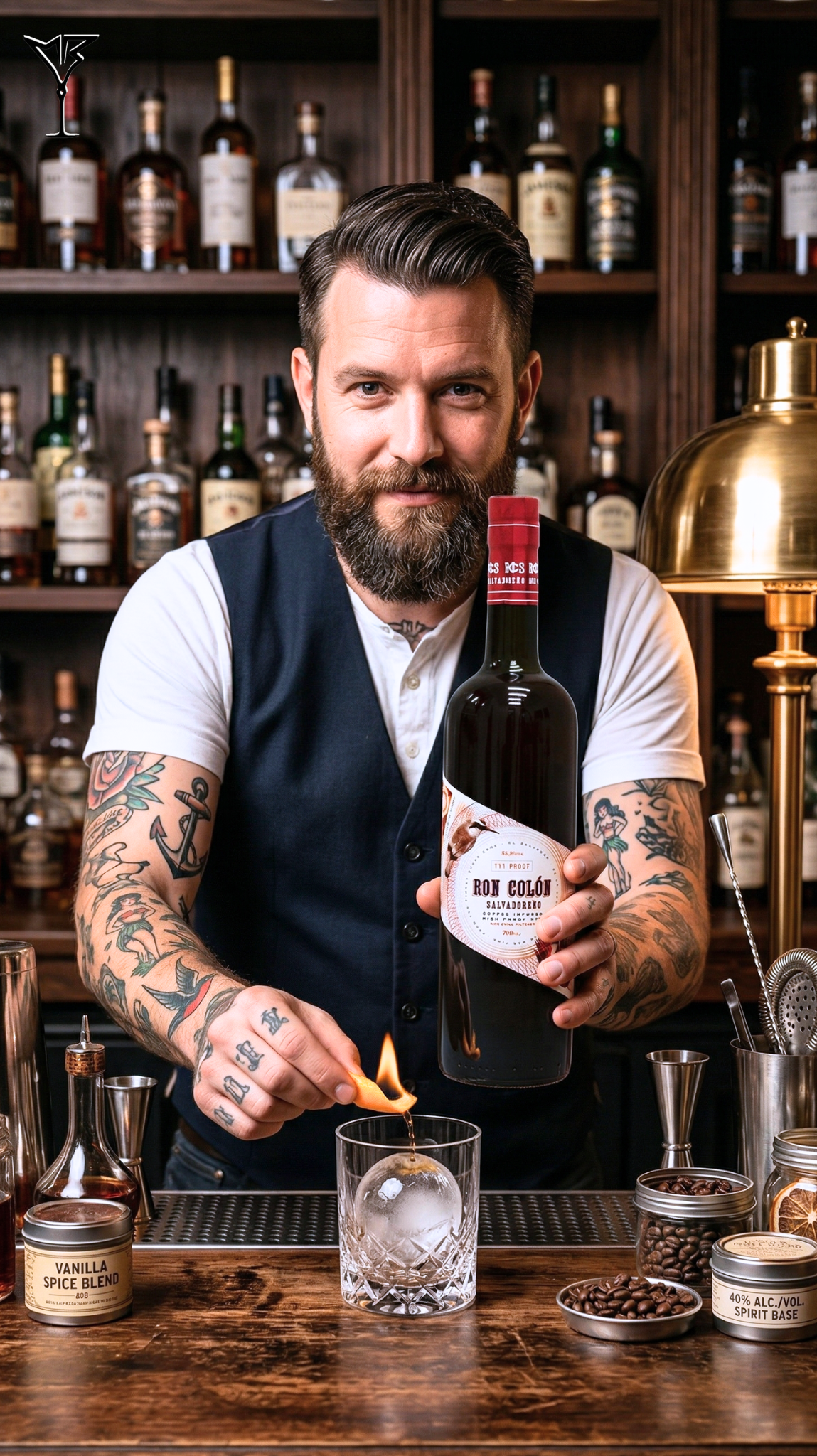 Rhum Ron Colón Salvadoreño Coffee Infused 55.5% 70cl - Bouteille de rhum salvadorien infusé au café - La Maison du Barman