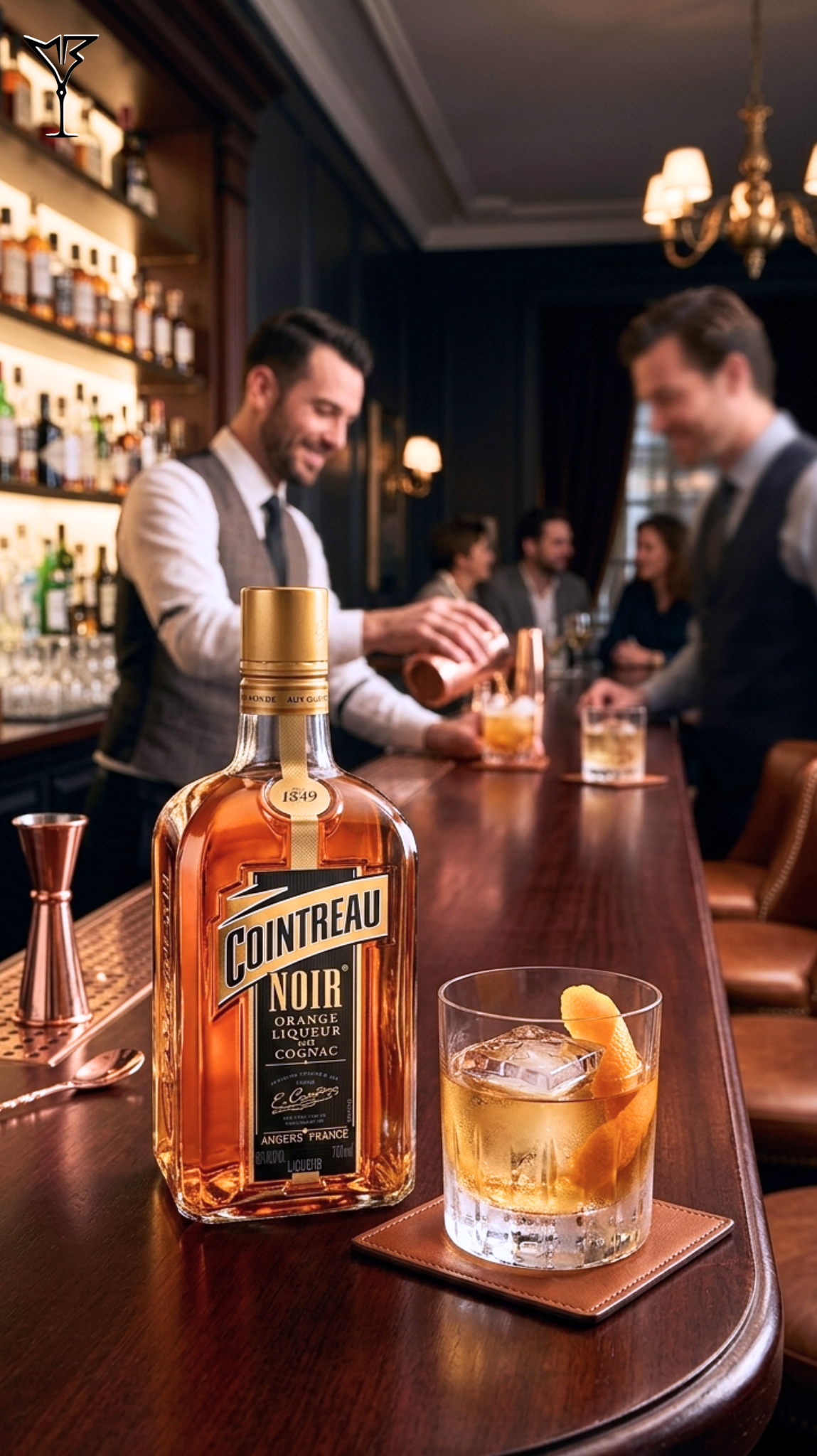 Liqueur Cointreau Noir 40% 70cl - Bouteille de liqueur orange et cognac - La Maison du Barman