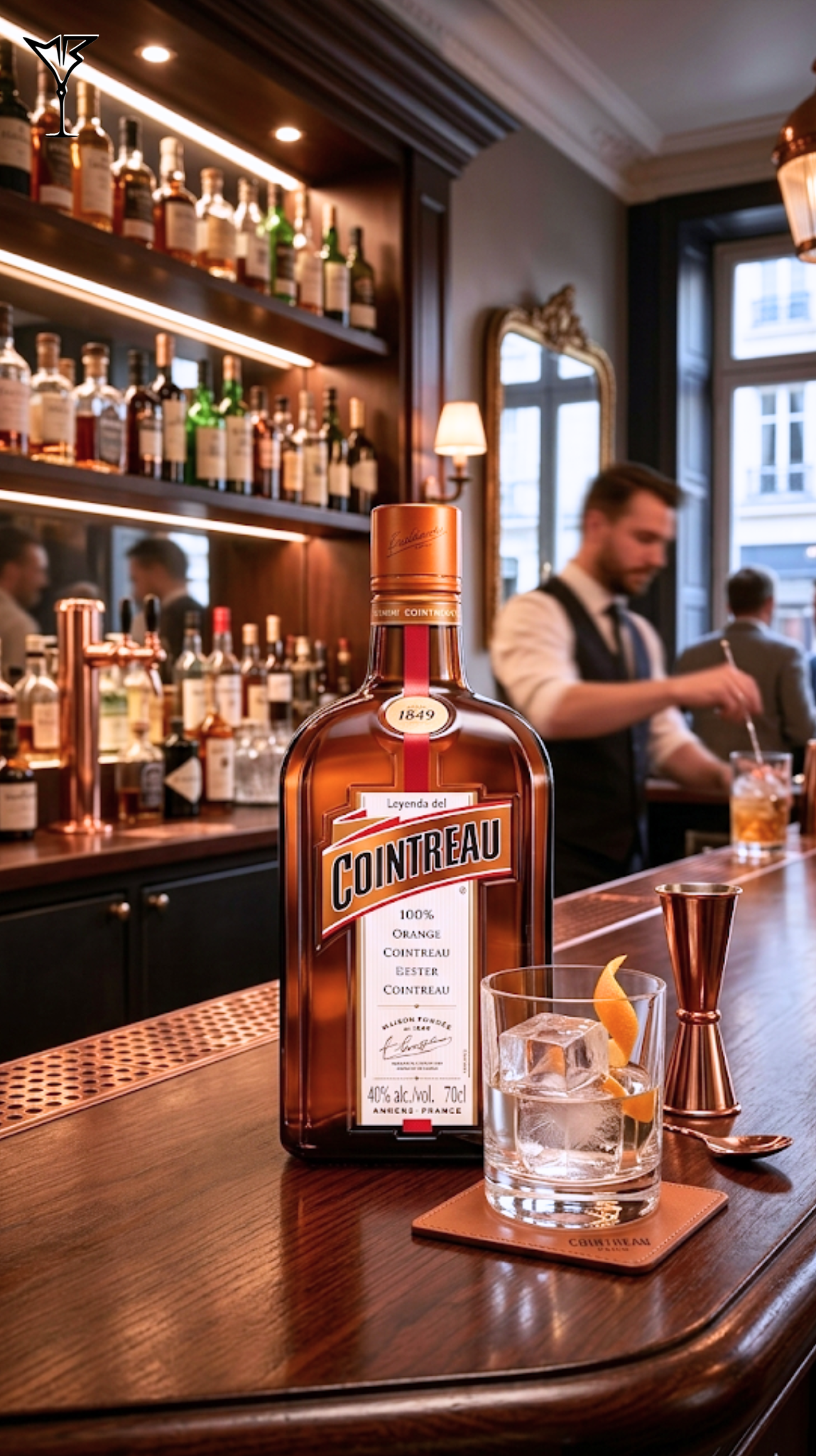 Liqueur Cointreau 40% 70cl - Bouteille de liqueur triple sec à l'orange - La Maison du Barman