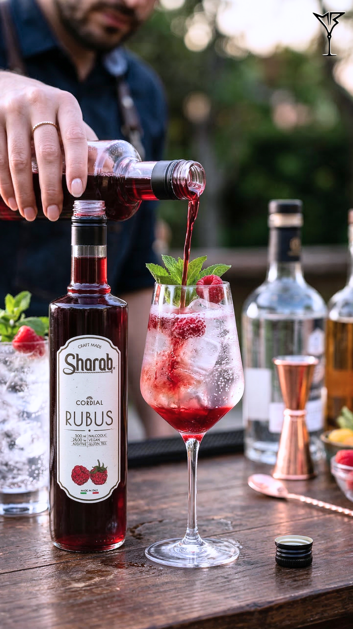Cordial Sharab Rubus 500ml - Bouteille de sirop artisanal aux fruits rouges - La Maison du Barman