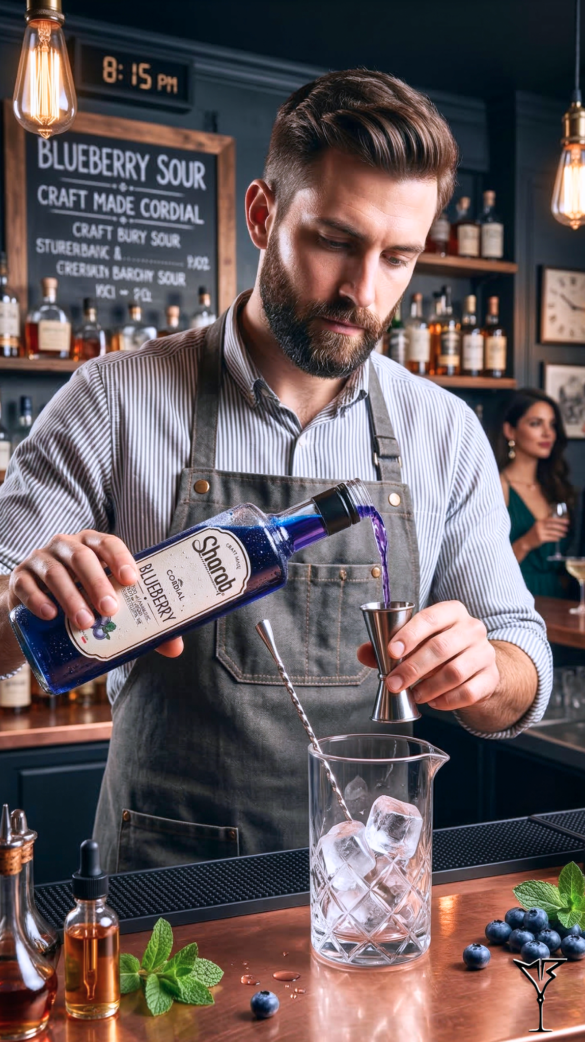 Cordial Sharab Myrtille 500ml - Bouteille de sirop artisanal à la myrtille - La Maison du Barman