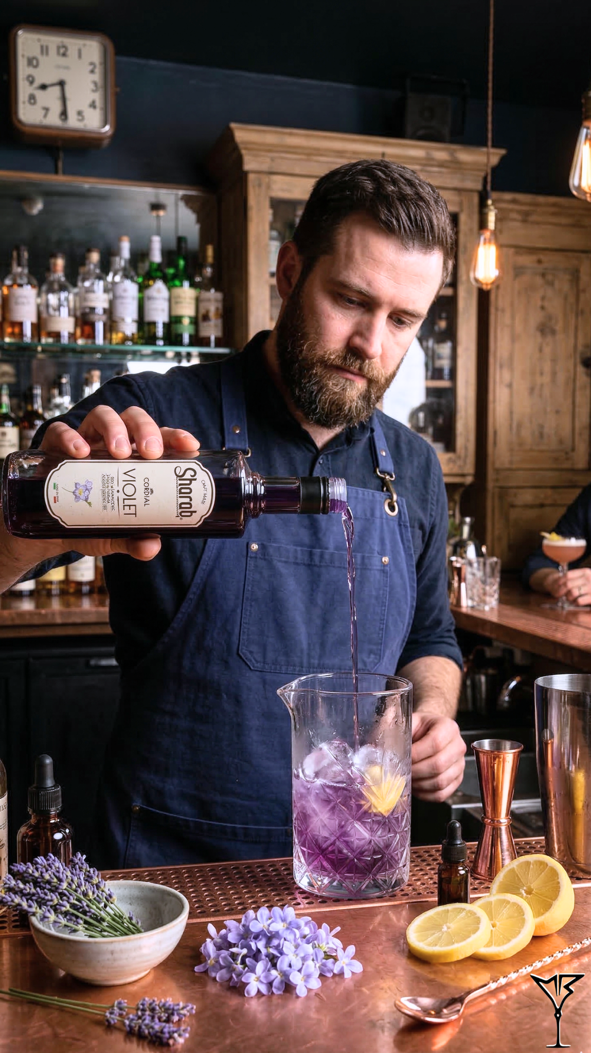 Cordial Sharab Violette 500ml - Bouteille de sirop artisanal à la violette - La Maison du Barman