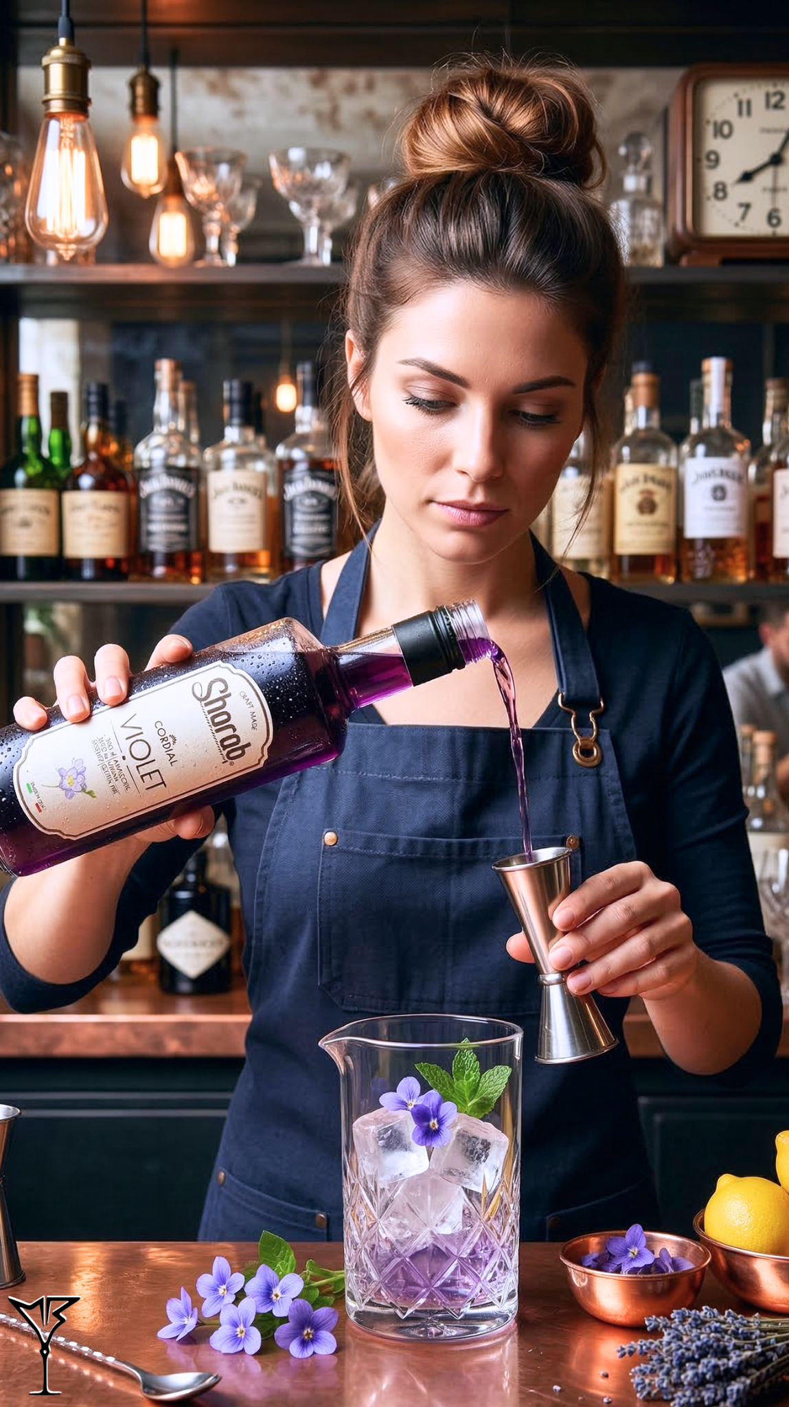 Cordial Sharab Violette 500ml - Bouteille de sirop artisanal à la violette - La Maison du Barman