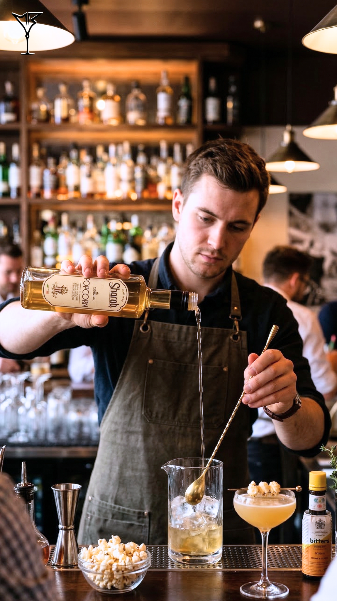 Cordial Sharab Popcorn 500ml - Bouteille de sirop artisanal au popcorn - La Maison du Barman