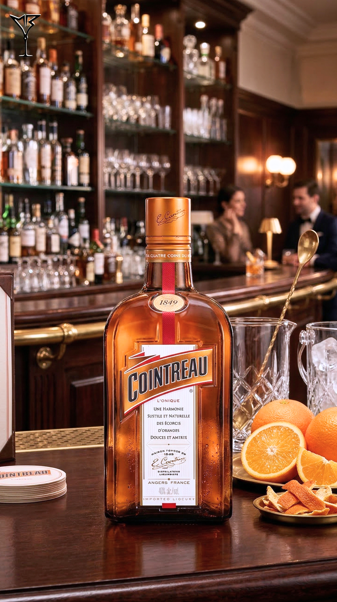 Liqueur Cointreau 40% 70cl - Bouteille de triple sec français à l'orange - La Maison du Barman
