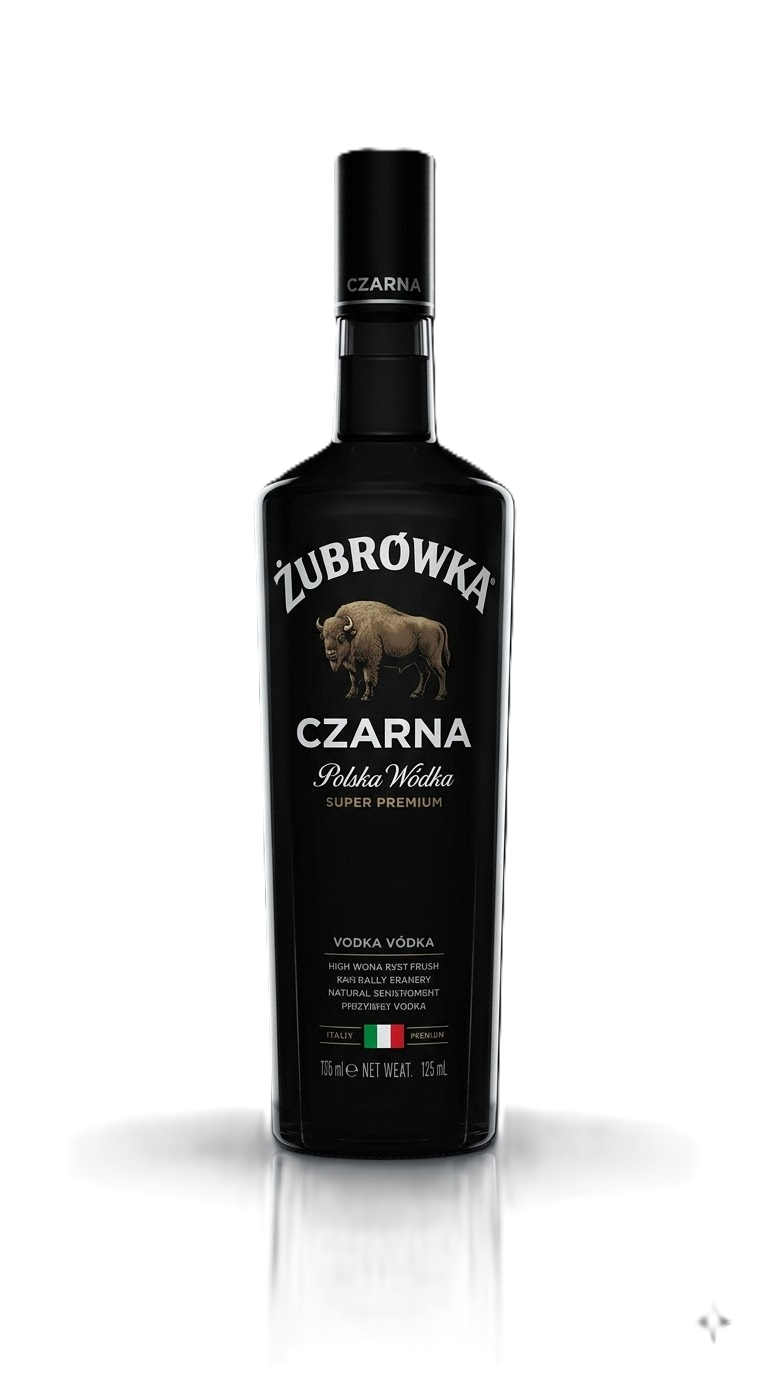 Vodka Zubrowka Czarna 40% 70cl - Bouteille de vodka polonaise noire premium - La Maison du Barman