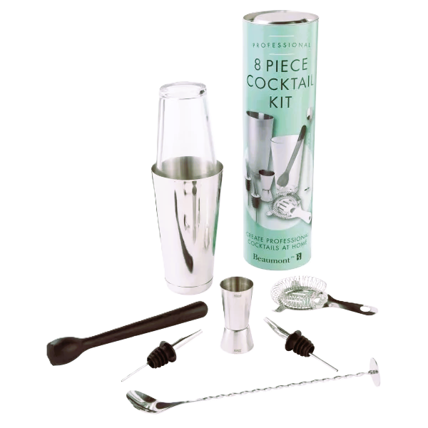 Kit Cocktail 8 Pièces - Set Boston Shaker complet avec pilon et doseur - La Maison du Barman