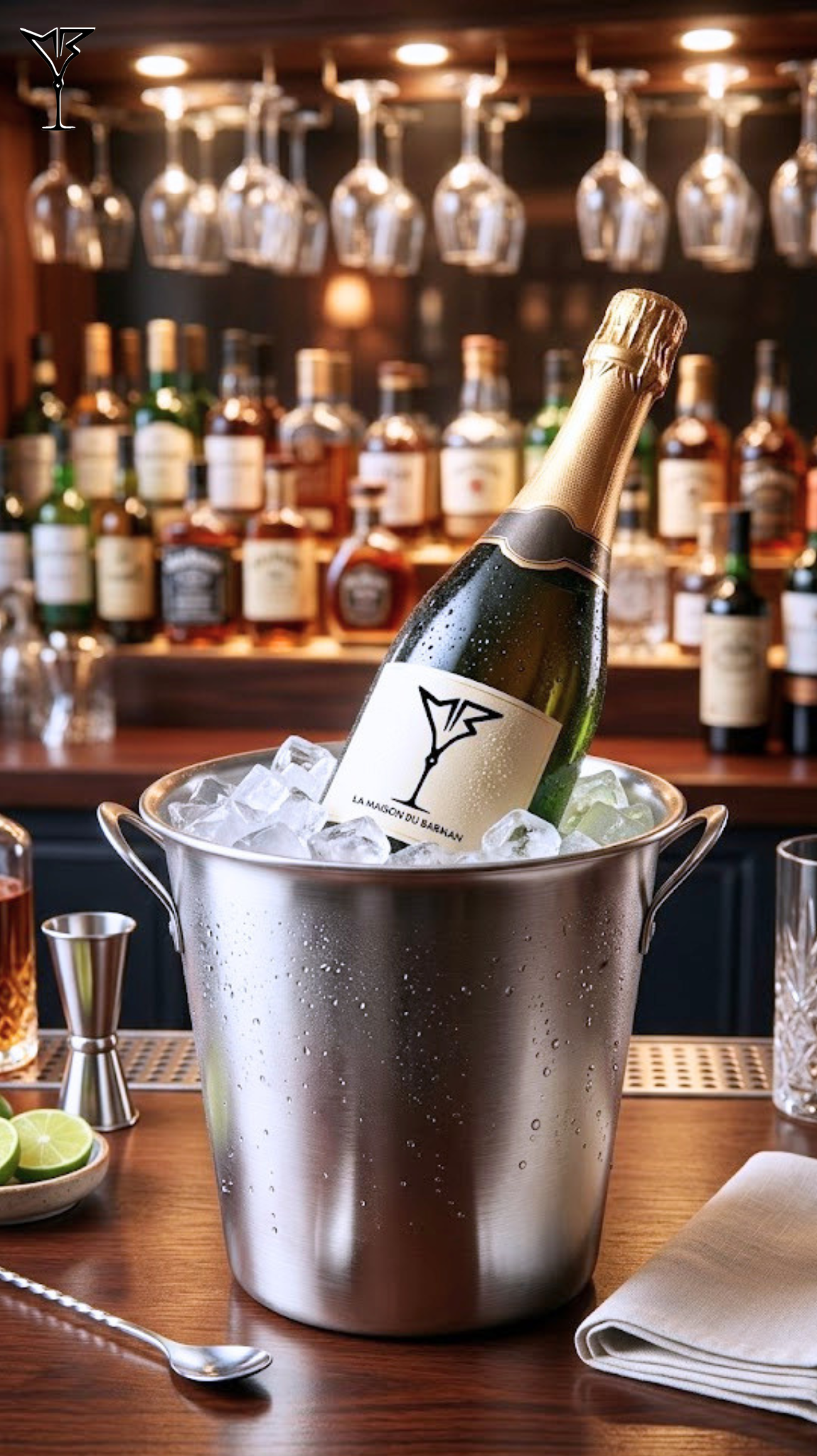 Seau à glace Tulipe Inox 18/8 - Rafraîchisseur à bouteille professionnel - La Maison du Barman