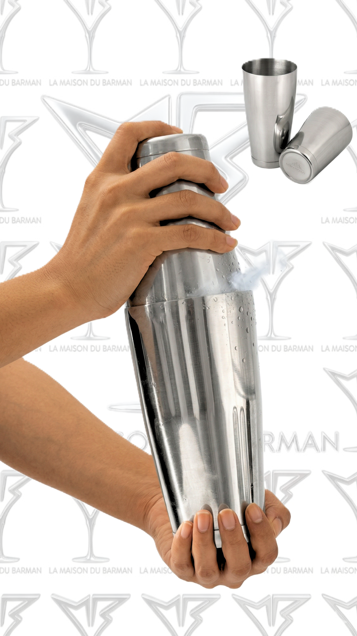 Shaker Classic Boston Silver - Set de shaker boston classique en acier inoxydable argenté - La Maison du Barman