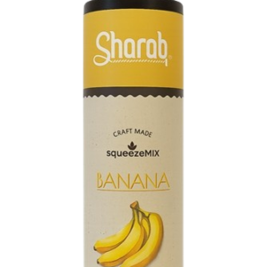 Purée Sharab Squeezemix Banane 400ml - Bouteille souple de purée à la banane - La Maison du Barman