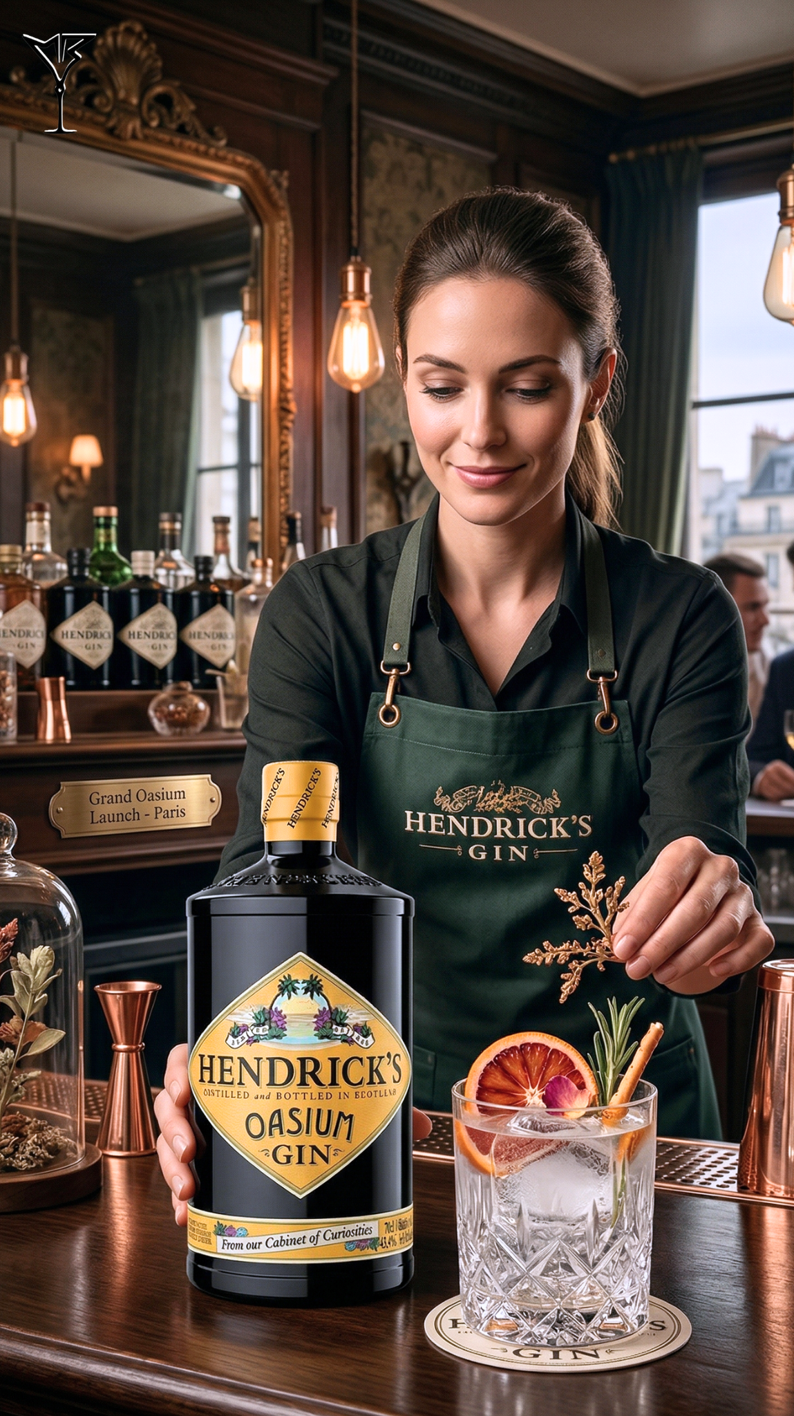 Gin Hendrick's Grand Oasium 43.4% 70cl - Bouteille de gin premium aux herbes exotiques - La Maison du Barman