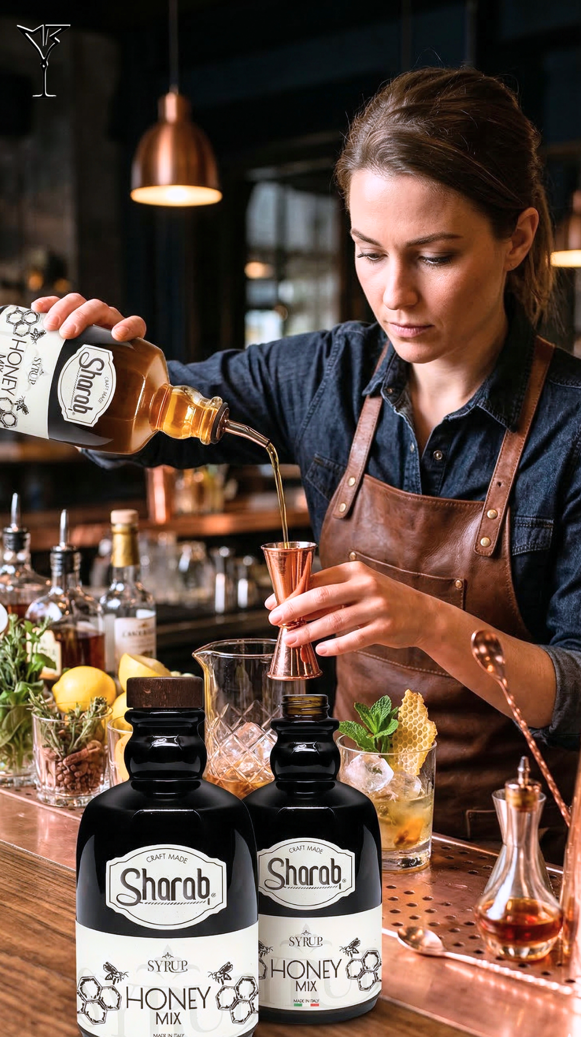 Sirop Sharab Honey Mix 500ml - Bouteille de sirop artisanal au miel - La Maison du Barman