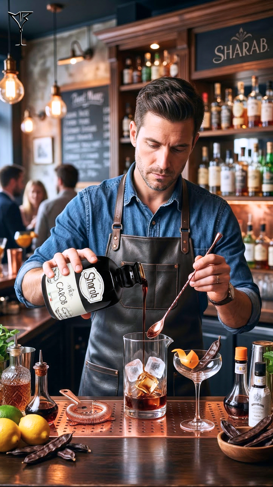 Sirop Sharab Caroube 500ml - Bouteille de sirop artisanal à la caroube - La Maison du Barman