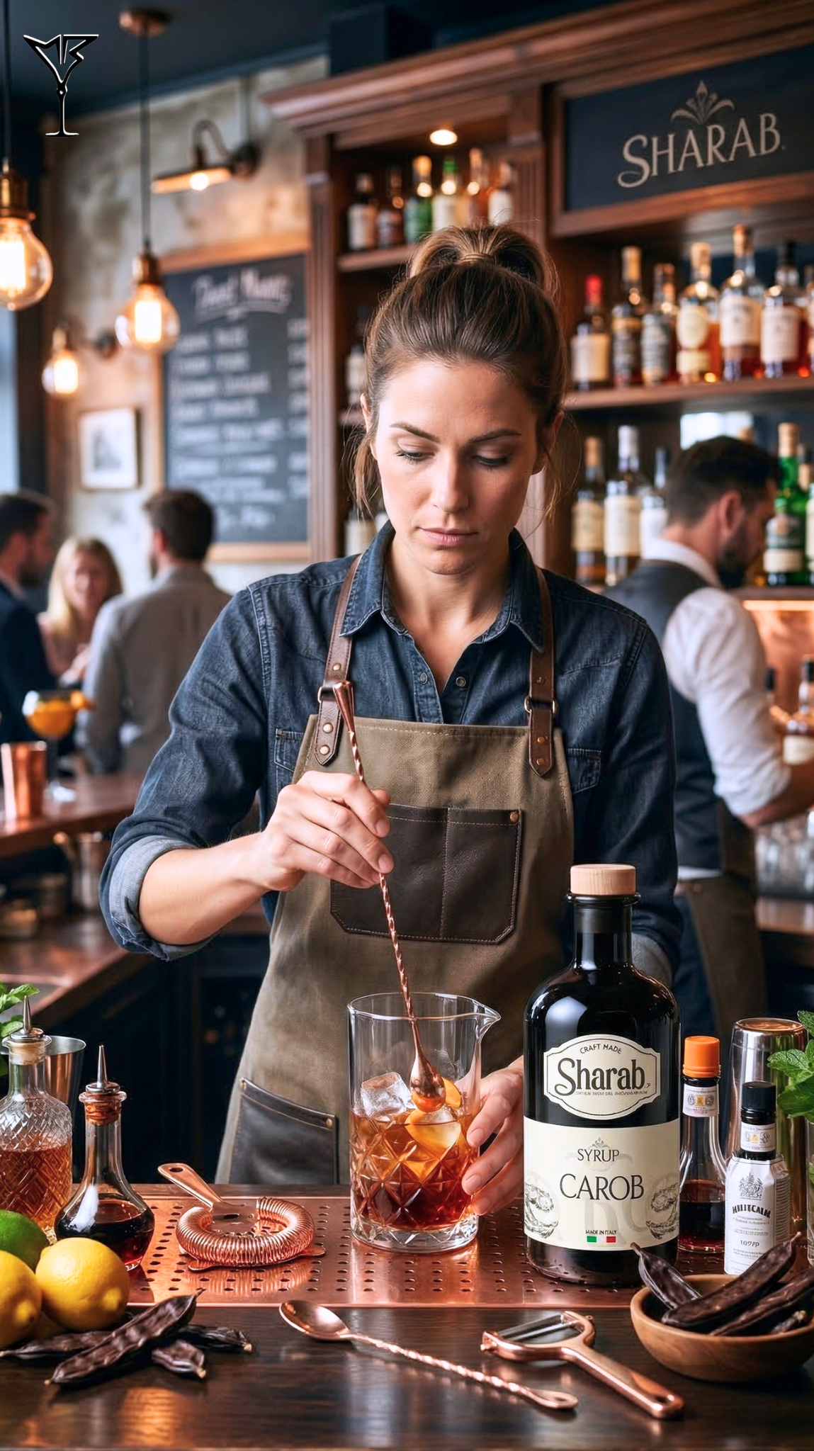 Sirop Sharab Caroube 500ml - Bouteille de sirop artisanal à la caroube - La Maison du Barman