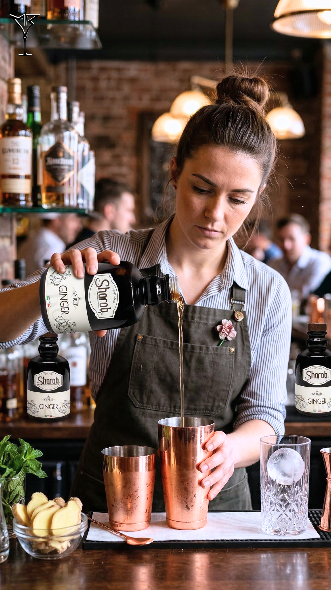 Sirop Sharab Gingembre 500ml - Bouteille de sirop artisanal au gingembre - La Maison du Barman
