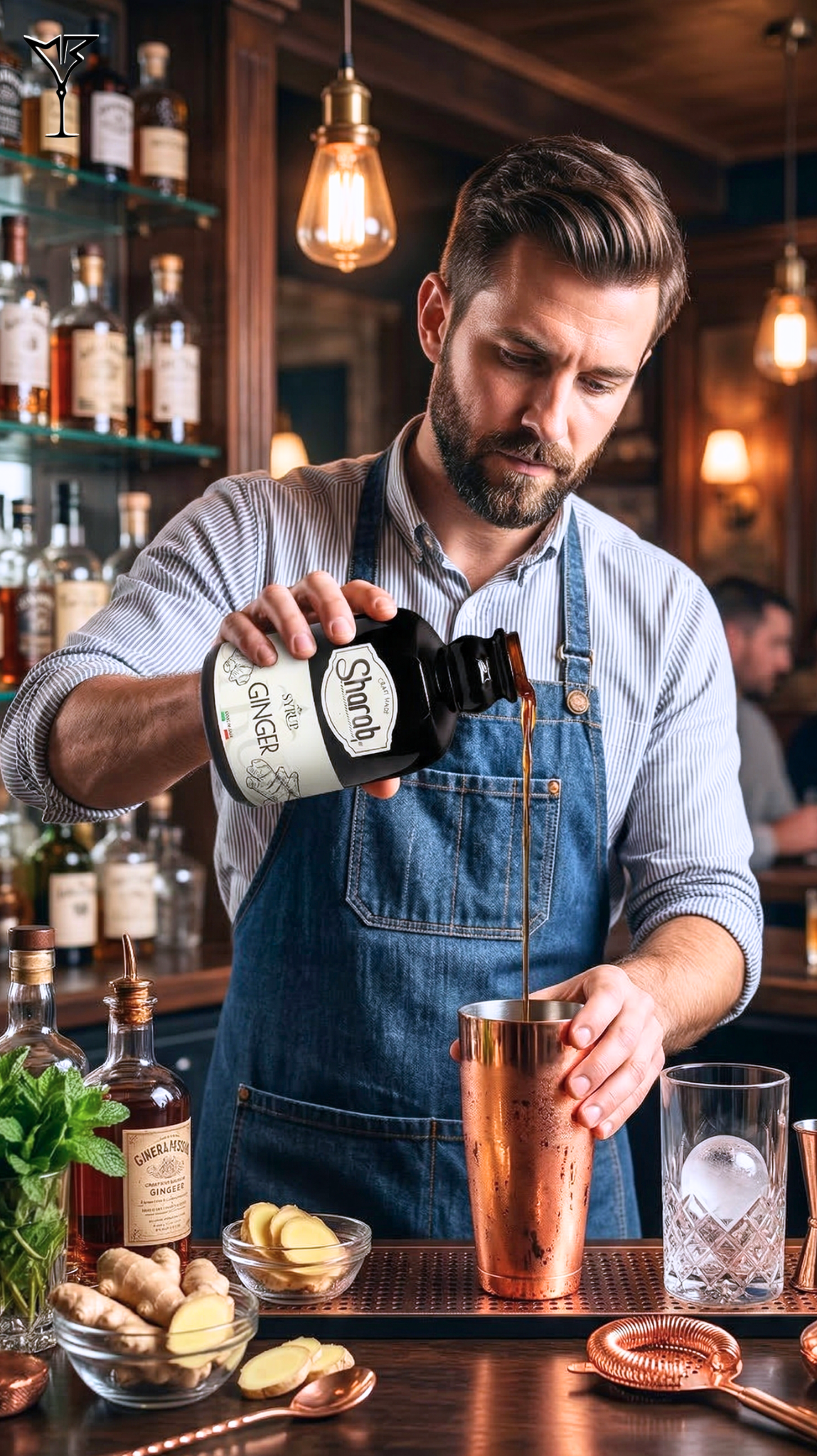 Sirop Sharab Gingembre 500ml - Bouteille de sirop artisanal au gingembre - La Maison du Barman