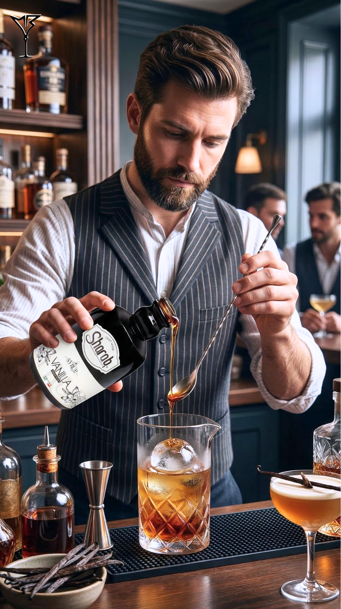 Sirop Sharab Vanille 500ml - Bouteille de sirop artisanal à la vanille - La Maison du Barman