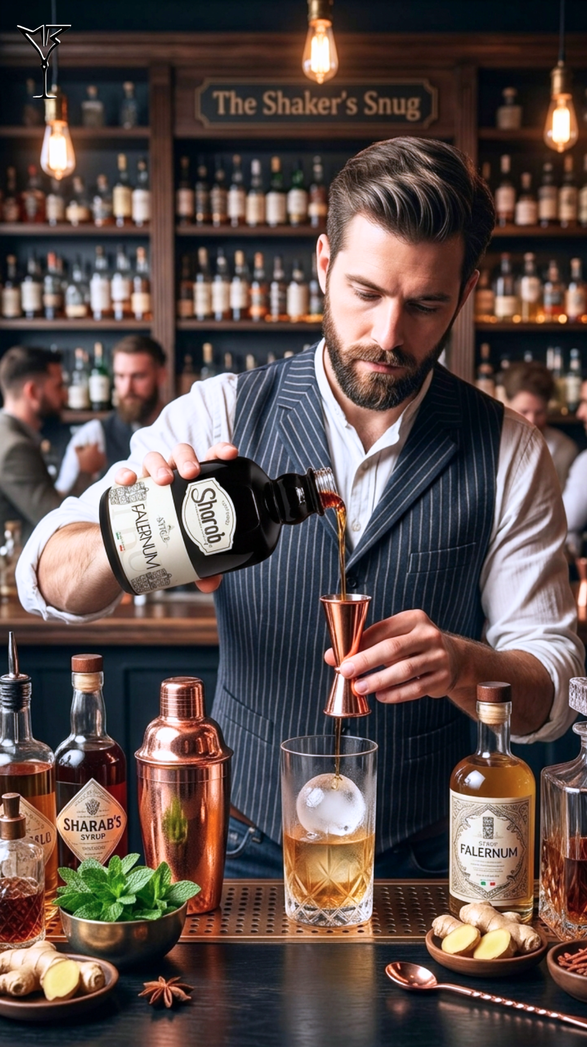 Sirop Sharab Falernum 500ml - Bouteille de sirop artisanal au falernum - La Maison du Barman