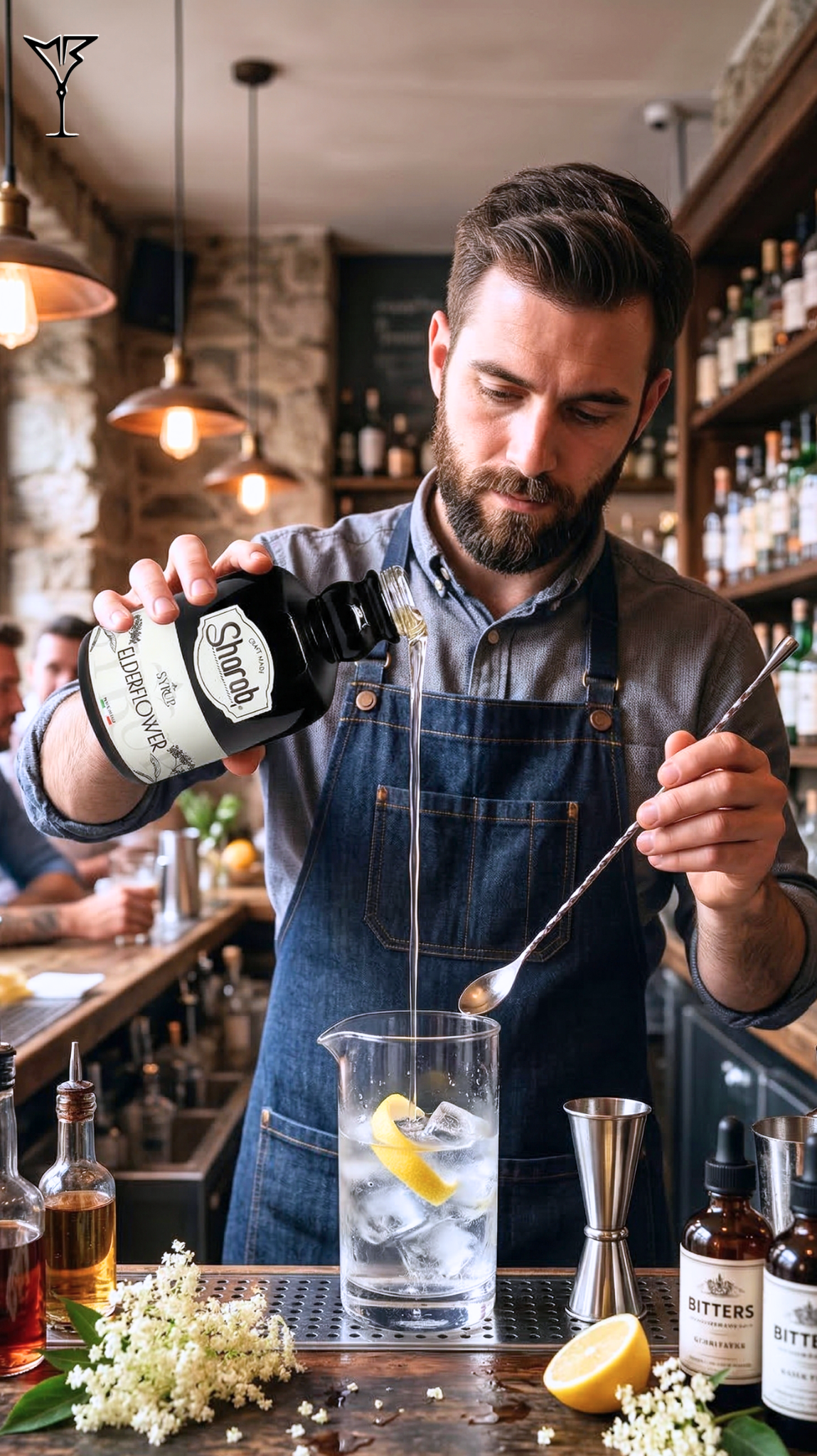 Sirop Sharab Fleur de Sureau 500ml - Bouteille de sirop artisanal à la fleur de sureau - La Maison du Barman