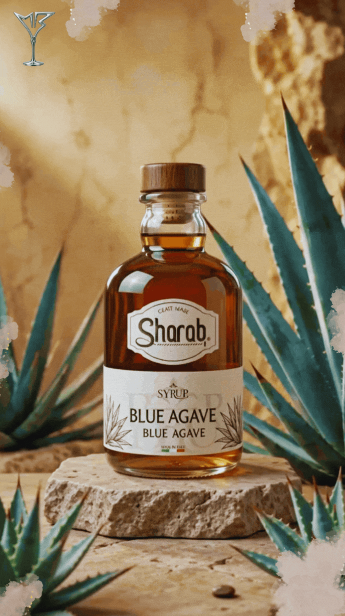 Sirop Sharab Agave Bleu 500ml - Bouteille de sirop artisanal à l'agave bleu - La Maison du Barman