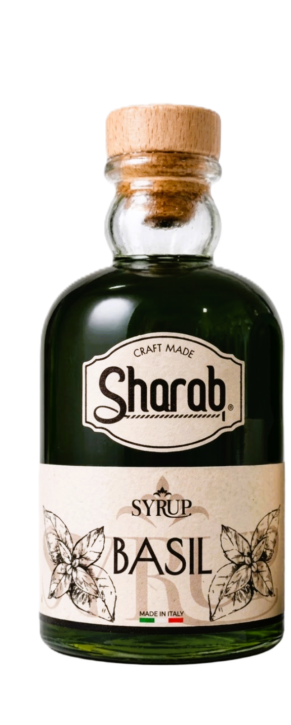 Sirop Sharab Basilic 500ml - Bouteille de sirop artisanal au basilic - La Maison du Barman
