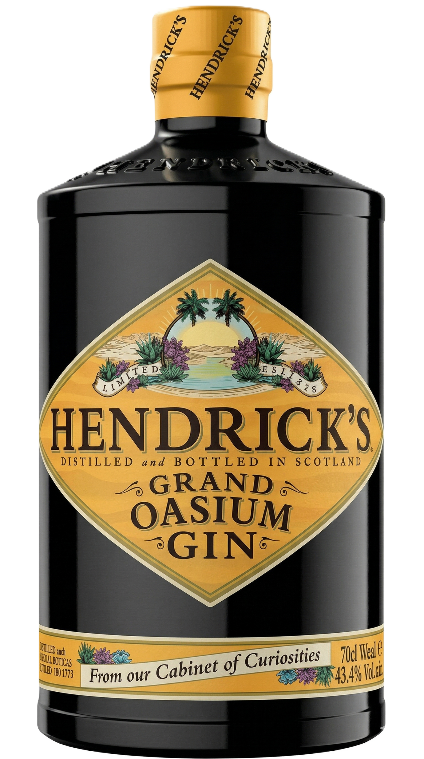 Gin Hendrick's Grand Oasium 43.4% 70cl - Bouteille de gin premium aux herbes exotiques - La Maison du Barman