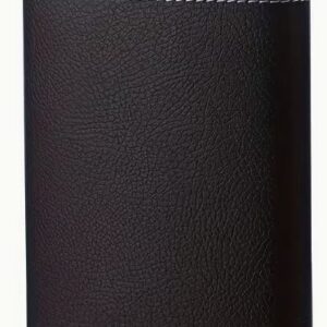 Flasque de Poche 8oz en Acier Inoxydable – Finition Cuir Noir Cousu
