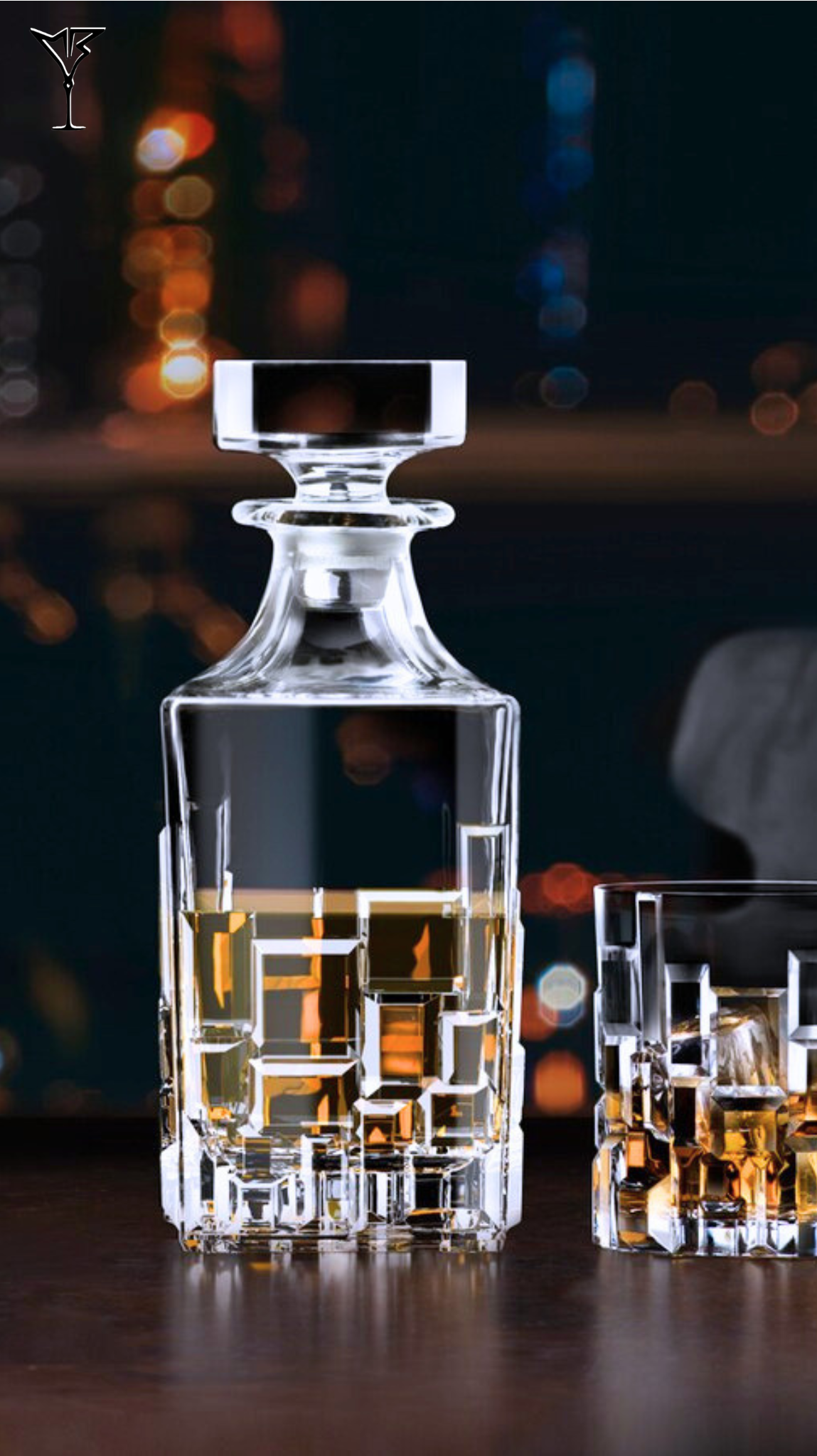 Carafe Etna Luxion Professional - Carafe en cristal écologique pour spiritueux - La Maison du Barman