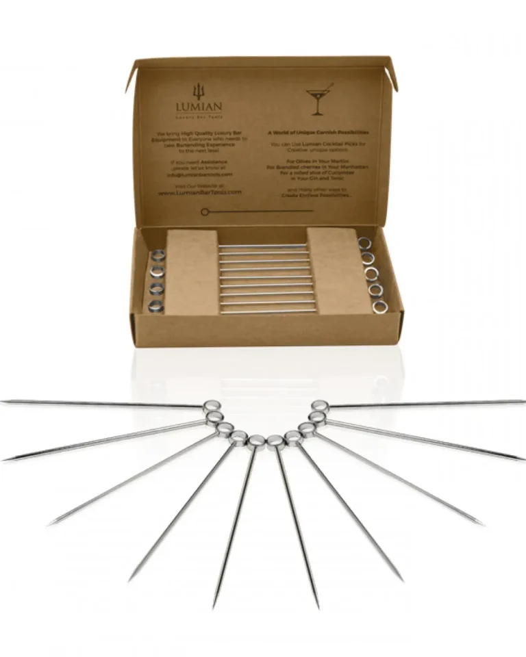 Cocktail Picks Silver Lumian - Pics à cocktail acier inox 10 pièces - La Maison du Barman