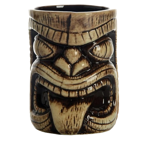 Mug Tiki Toscano Lono - Verre à cocktail exotique en céramique sculptée - La Maison du Barman