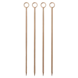 Pics à cocktail Cuivre - Lot de 4 piques en métal brillant pour décoration de cocktail - La Maison du Barman