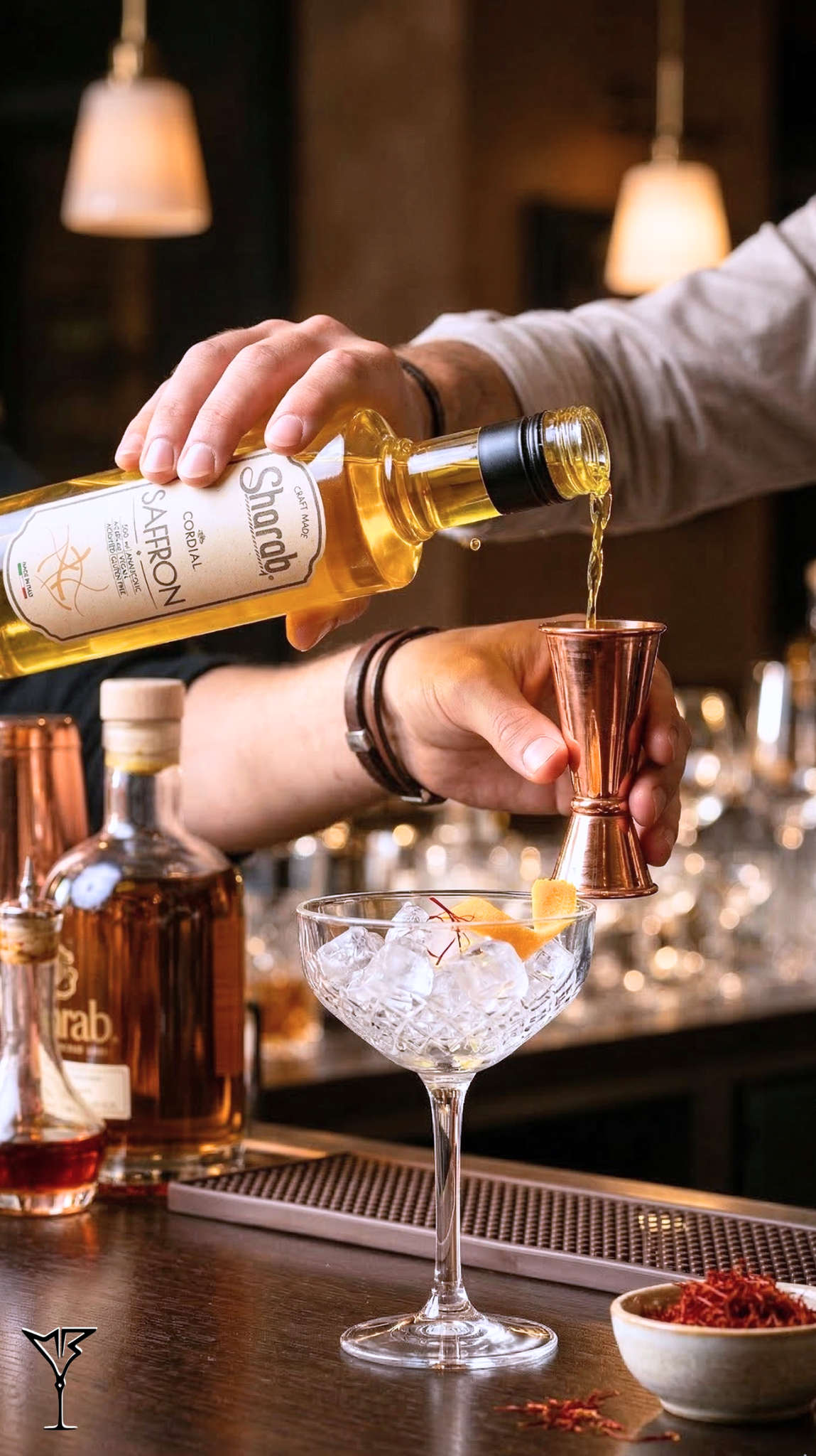 Cordial Sharab Safran 50cl - Bouteille de sirop artisanal au safran - La Maison du Barman