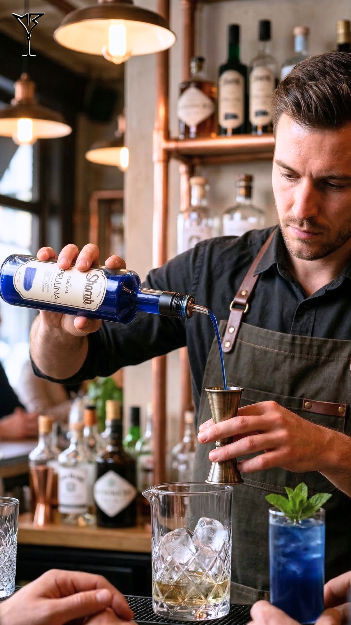 Cordial Sharab Spiruline 50cl - Bouteille de sirop artisanal à la spiruline - La Maison du Barman