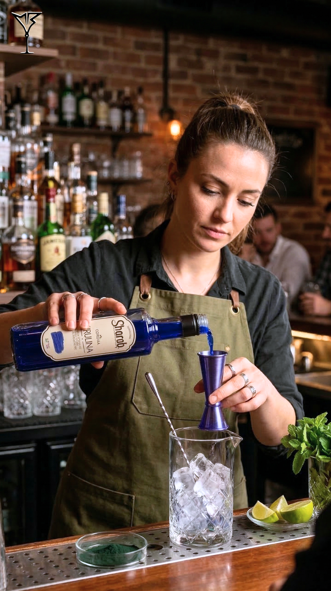 Cordial Sharab Spiruline 50cl - Bouteille de sirop artisanal à la spiruline - La Maison du Barman