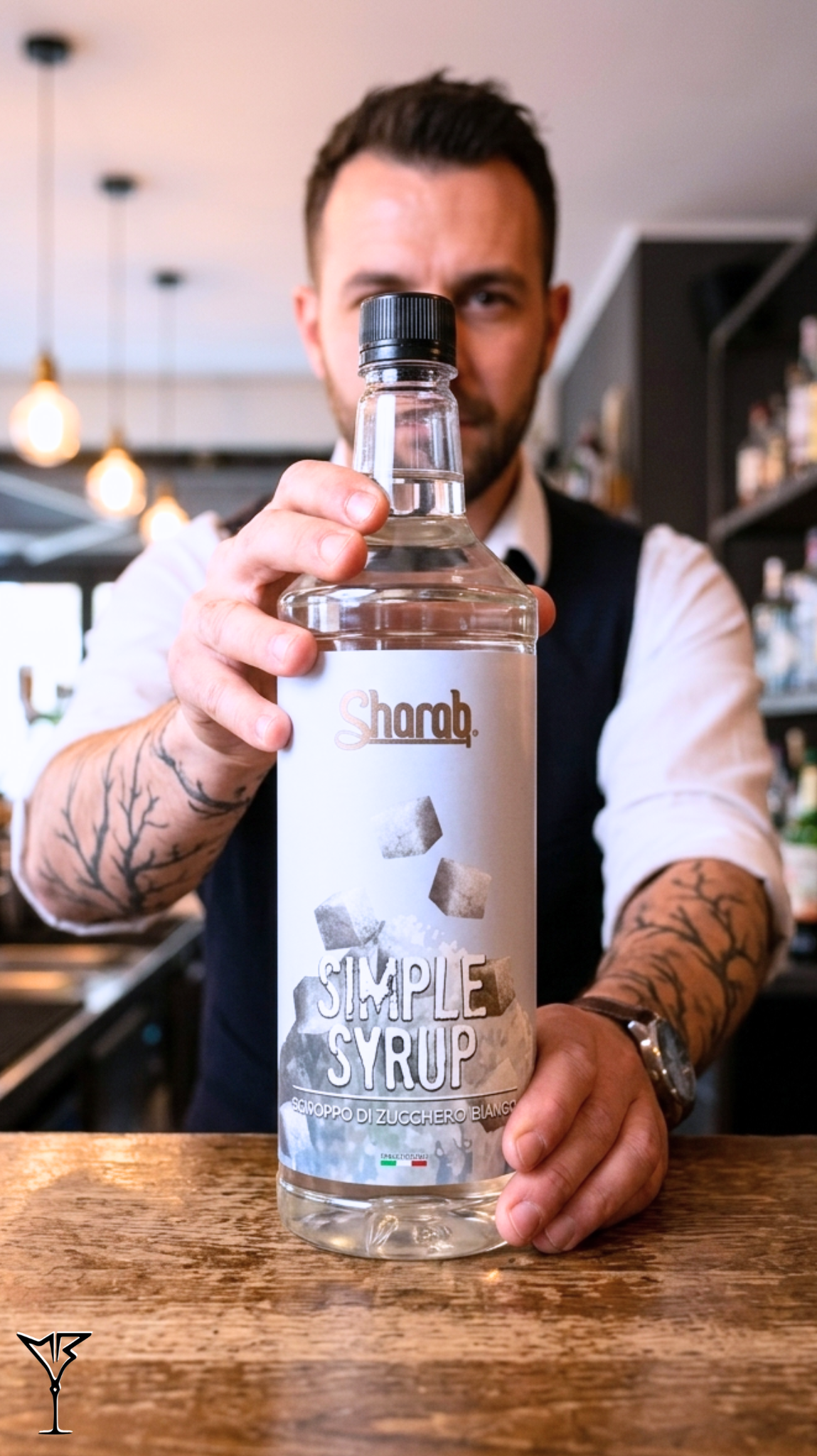 Sirop Simple Sharab 1L - Bouteille de sirop de sucre en PET - La Maison du Barman