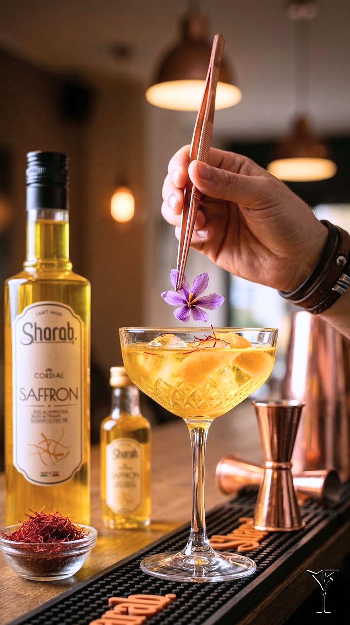 Cordial Sharab Safran 50cl - Bouteille de sirop artisanal au safran - La Maison du Barman