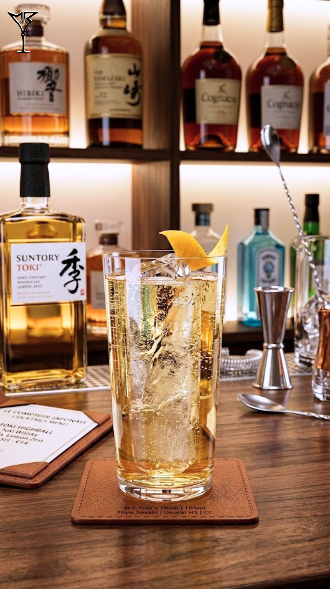 Verre Toyo Sasaki Usurai HS Small Highball 18,5cl - Petit verre highball japonais pour cocktails - La Maison du Barman