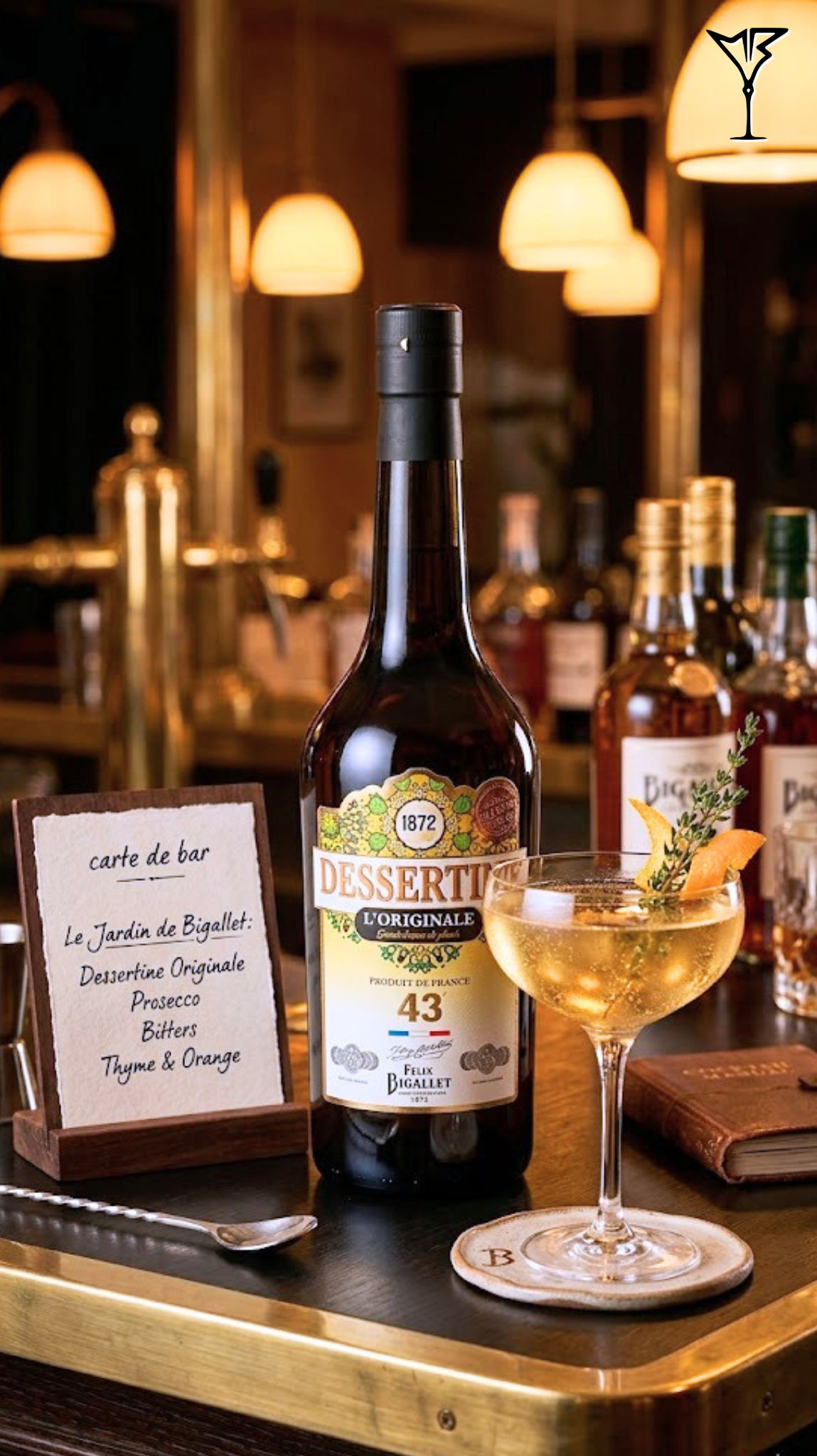 Liqueur Dessertine L'Originale - Bouteille de liqueur de plantes - La Maison du Barman