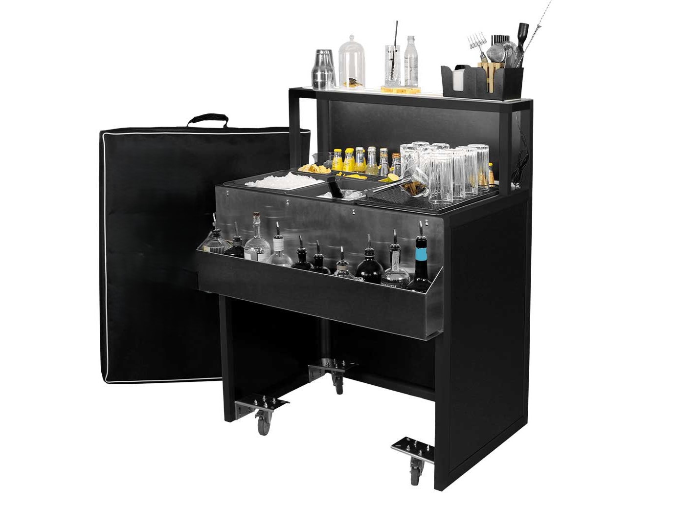 Station de bar Mobile Omega 90 cm (Portable Bar) - Station Deus